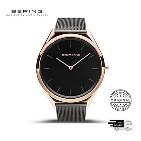 Đồng Hồ Unisex Bering Ultra Slim Polaris Màu Đen 17039-166