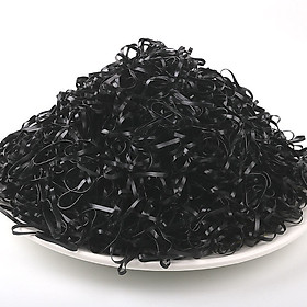 Hình ảnh Dây Thun Cột Tóc - gói 10 gram màu đen