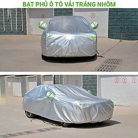 Bạt che phủ xe ô tô Toyota Vios, Bạt trùm xe hơi cao cấp chống nắng mưa không thấm nước - Vải Tráng Nhôm