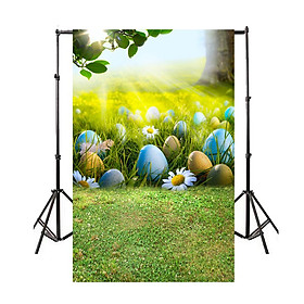 Phông nền chụp ảnh trong studio chủ đề lễ phục sinh Trứng thỏ Hoa đồng cỏ cho trẻ em-Màu 10-Size N