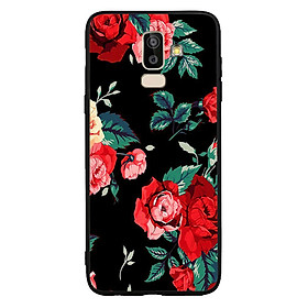 Ốp lưng viền TPU cho Samsung galaxy J8 - Rose 01