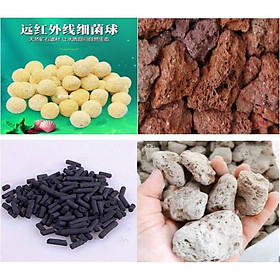 1KG - Combo 4 loại vật liệu lọc Chất lượng cao cho hồ cá, hồ thủy sinh