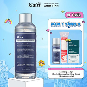Nước hoa hồng Dear, Klairs Supple Preparation Unscented Toner 180ml