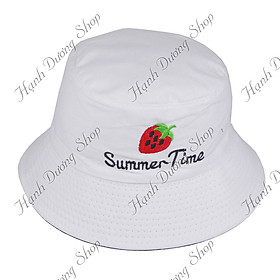 Nón bucket dâu tây Summer Time, mũ tai bèo Quả Dâu đội được cả 2 mặt với 2 màu, vừa tiết kiệm chi phí lại vừa tiện lợi - Hạnh Dương