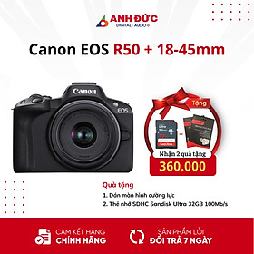 Mua Máy ảnh Canon EOS R50 + Lens RF-S 18-45mm F4.5-6.3 - Hàng Chính Hãng