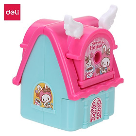 Gọt Chì Quay Tay Hình Ngôi Nhà Deli - Xanh Dương/Vàng - 1 Chiếc - 731