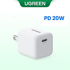 Mua Củ sạc nhanh mini UGREEN 20W CD241 cổng USB C |Sạc nhanh PD| Quick Charge 4.0 3.0 10219 hàng chính hãng