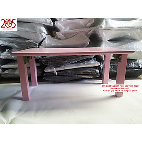 Mua BÀN XẾP CHÂN VUÔNG GỖ CAO SU 70x40x30cm MÀU HỒNG - 205TC Folding wooden table