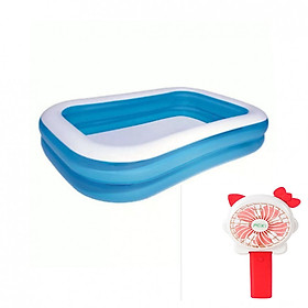 Mua Bể phao bơi cao cấp cho gia đình 2.9m không hộp (290x170x60 cm) Tặng kèm Quạt mini đển bàn siêu mát