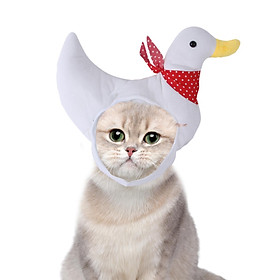 Duck Shape Pet Hat, Kitten Hat Funny Cosplay Outfit, Cartoon Cap Funny Caps, Puppy Headgear for Small Puppy Dogs Party