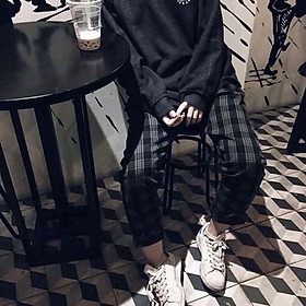 Quần baggy kẻ caro nam nữ unisex ống rộng dáng suông phong cách ulzzang SmileZ