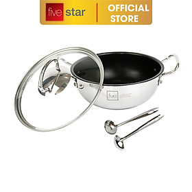 Nồi Kho Cá 3 Đáy Chống Dính 20cm Fivestar ( tặng 2 vá canh)