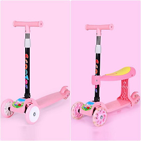 Xe trượt Scooter 3 bánh cao cấp cho bé từ 2 - 10 tuổi Gấp gọn Bánh xe phát sáng