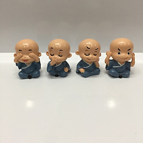 Bộ tượng 4 chú tiểu tứ không hề - ngồi
