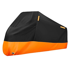 Universal Motorcycle Cover Protective Cover Windproof Buckles with Reflective Strips, Durable Waterproof Dustproof Rain Cover Motorbike Cover