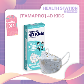 [FAMAPRO 4D KIDS - 10 CÁI/ HỘP] - Khẩu trang TRẺ EM kháng khuẩn cao cấp Famapro 4D KIDS tiêu chuẩn KF94