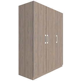 Tủ quần áo gỗ MDF Tundo 3 cánh màu óc chó 140 x 55 x 200cm