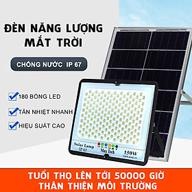 Mua Đèn năng lượng mặt trời  MAXTECH bóng to 150w  200w  250w  300w- Tiết kiệm điện  chống nước IP - D1370