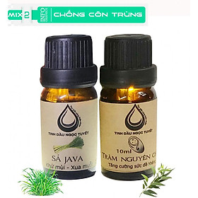 Bộ tinh dầu xua đuổi côn trùng, đem lại sự bình yên cho gia đình bạn 10mlx2 (Sả Java, tràm) Ngọc Tuyết