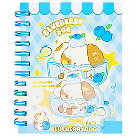 Sổ Lò Xo A7 - Kẻ Ngang - 170 Trang - Depai 222-47 - Blueberry Dog