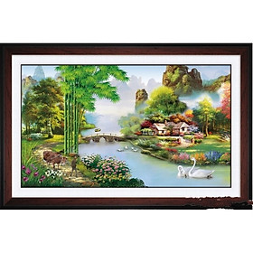 Mua Tranh đính đá Phong Cảnh (80*50cm) chưa đính