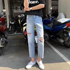 Được Kiểm Hàng Trước quần Baggy rách 2 bên HÀNG SIÊU CẤP