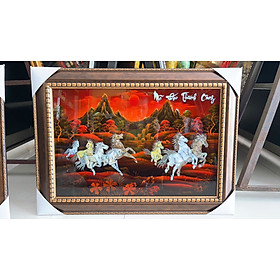 Mua Tranh sơn mài mã đáo thành công cẩn ốc xà cừ cao cấp size 40x60 cm treo tường  trang trí