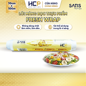 Mua Combo 4 Lõi Màng Bọc Thực Phẩm PE SATIS 30cm x 100m Không Chứa Chất Phụ Gia Gây Hại Sức Khỏe Dùng Được Cho Lò Vi Sóng