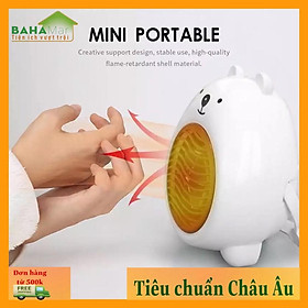 QUẠT SƯỞI ĐIỆN MINI HÌNH GẤU "BAHAMAR" tạo gió ấm thích hợp để phòng ngủ, bàn làm việc...