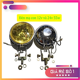 Đèn Cản Tròn Nhỏ Mạ Crom 12v 55w và 24v 70w