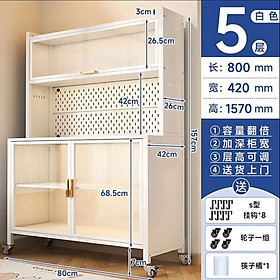 Tủ Kệ Để Đồ Nhà Bếp Đa Năng Thông Minh Cao Cấp VANDO - Kệ Để Đồ Nhà Bếp Lưu Trữ Lớn Toàn Bộ Vật Dụng Phòng Bếp