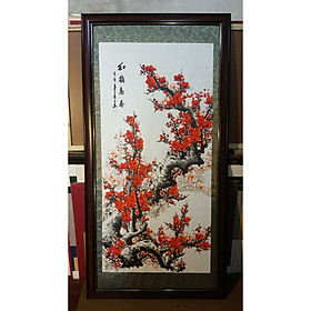 Tranh thủy mặc. MỘC LONG ĐÀO HOA- hOA ĐÀO BÁO MÙA XUÂN