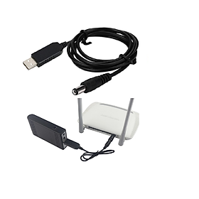 Mua Cáp chuyển đổi điện áp DC 5V sang DC 9V / 12V đầu cắm USB 2.1x5.5mm dùng cho modem wifi cắm pin dự phòng khi cúp điện - miếng lót chuột