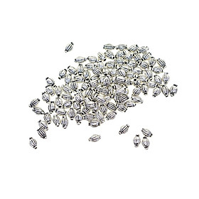 100Pc Rugby Antique Silver  Loose Spacer Beads For Necklace Bracelet Jewelry