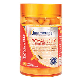 Thực Phẩm Chức Năng Viên Uống Sữa Ong Chúa Boomerang Royal Jelly & Collagen (120 Viên)