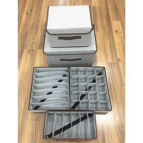 Mua Sét 5 hộp đựng quần áo  tất  đồ lót tiện gọn dễ tìm phong cách Nhật Bản (Storage Box)