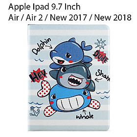 Bao Da Cover Dành Cho Apple Ipad Air / Air 2 / Pro 9.7 / New 2017 / New 2018 Hỗ Trợ Smart cover Hoa Văn Dễ Thương