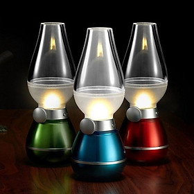 Đèn Dầu cảm ứng Điện Tử LED Thổi Tắt khi bật - Đèn dầu cảm ứng không khói khi thổi