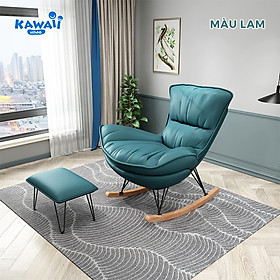 Mua Ghế thư giãn đọc sách kèm đôn ghế  Ghế sofa bập bênh ban công dựa lưng êm ái