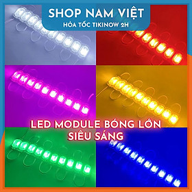 Set 10 Module Led Bóng Lớn 12/24V Siêu Sáng, Chống Nước Trang Trí Xe Tải