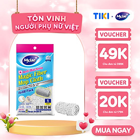 Bông Lau Thay Thế MyJae Đài Loan Sợi Fiber Cho Cây Lau Nhà Tự Vắt Kháng Khuẩn Và Cây Lau Nhà Phun Sương 33.5 x 10.5 cm