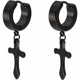 Bông tai thánh giá BT270 - Màu đen