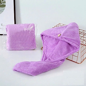 Mua Khăn ủ tóc đa năng  khăn quấn tóc gội đầu cao cấp  vải cotton mềm mại thấm hút tốt Cicico B190