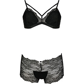 Set Bralette Không Mút Sexy Forever Midnight - Đen