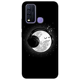 Ốp lưng dành cho Vivo Y30 - Y30i - Y50 mẫu Mặt Trăng Nghe Nhạc