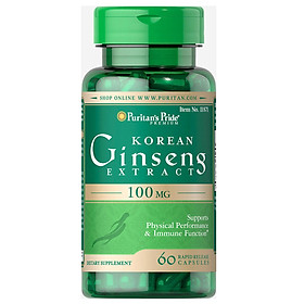 Thực phẩm chức năng bảo vệ sức khỏe tăng sức đề kháng Korean Ginseng (nhân sâm hàn quốc) 100 mg 60 viên