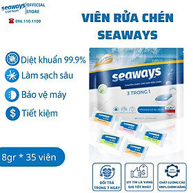 Thùng 20 túi viên rửa chén SEAWAYS 3 trong 1