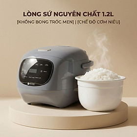 Nồi cơm điện lòng sứ dưỡng sinh 1.2L Mishio MK381 - Hàng chính hãng