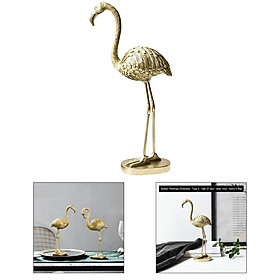 Gold Flamingo Figurine Statue Resin Animal Sculpture Artwork Home Decor A
