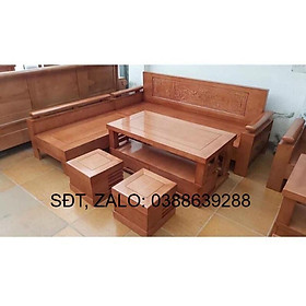 Bộ bàn ghế gỗ tự nhiên mặt liền
